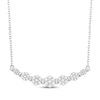 Thumbnail Image 1 of Multi-Diamond Smile Necklace 1/2 ct tw 14K White Gold 18"