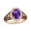 Thumbnail Image 1 of Le Vian Oval-Cut Amethyst & Diamond Ring 1 ct tw 14K Strawberry Gold