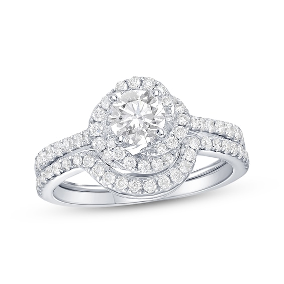 Adore Round-Cut Diamond Bridal Set 1-1/8 ct tw 14K White Gold