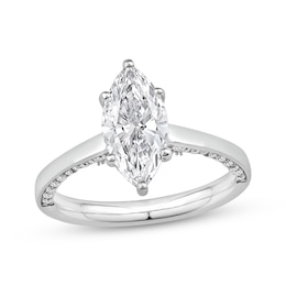 Adore Lab-Grown Diamonds Certified Marquise-Cut Solitaire Plus Engagement Ring 2-3/8 ct tw 14K White Gold (F/VS2)