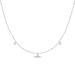KAY Lab-Grown Diamonds Pierced Dangle Necklace 1/3 ct tw 10K White Gold 18"
