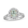 Thumbnail Image 0 of Neil Lane Oval-Cut Green Quartz Engagement Ring 3/4 ct tw Diamond 14K White Gold