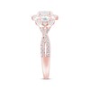 Oval-Cut Diamond Three-Stone Engagement Ring 1-1/2 ct tw 14K Rose Gold