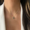Thumbnail Image 4 of Le Vian Chocolate Twist Emerald Necklace 1/5 ct tw Diamonds 14K Honey Gold 19"