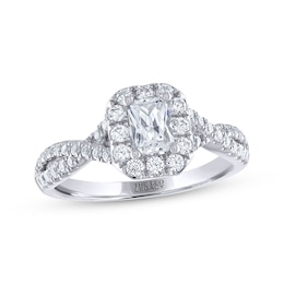 THE LEO Legacy Lab-Grown Diamond Emerald-Cut Engagement Ring 7/8 ct tw 14K White Gold