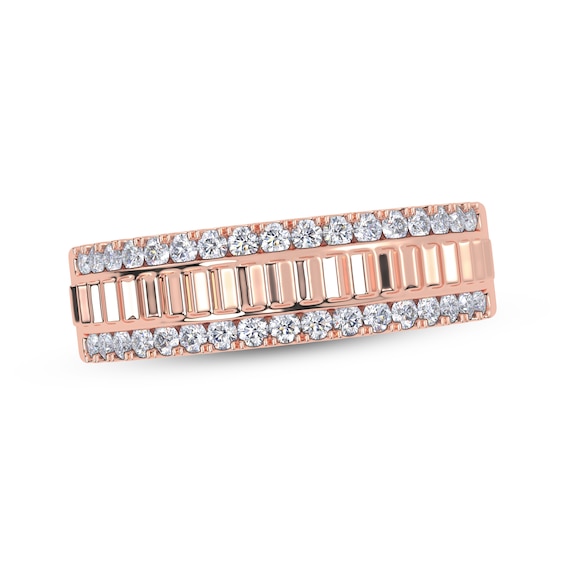 Adore Lab-Grown Diamonds Men's Wedding Band 1/3 ct tw 10K Rose Gold