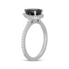 Thumbnail Image 2 of Neil Lane Pear-Shaped Black Diamond & White Diamond Engagement Ring 2 ct tw 14K White Gold