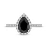 Thumbnail Image 3 of Neil Lane Pear-Shaped Black Diamond & White Diamond Engagement Ring 2 ct tw 14K White Gold