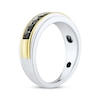Thumbnail Image 2 of Adore Men's Round-Cut Black Diamond Wedding Band 3/4 ct tw 10K Two-Tone Gold