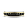 Thumbnail Image 3 of Adore Men's Round-Cut Black Diamond Wedding Band 3/4 ct tw 10K Two-Tone Gold