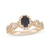Thumbnail Image 0 of Neil Lane Oval-Cut Black & White Diamond Engagement Ring 1-1/4 ct tw 14K Yellow Gold