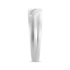 Thumbnail Image 2 of Adore Men's Diamond Sculpted Wedding Band 1/15 ct tw 10K White Gold