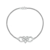 Thumbnail Image 1 of Diamond Heart & Infinity Bracelet 1/8 ct tw Sterling Silver 7.5"