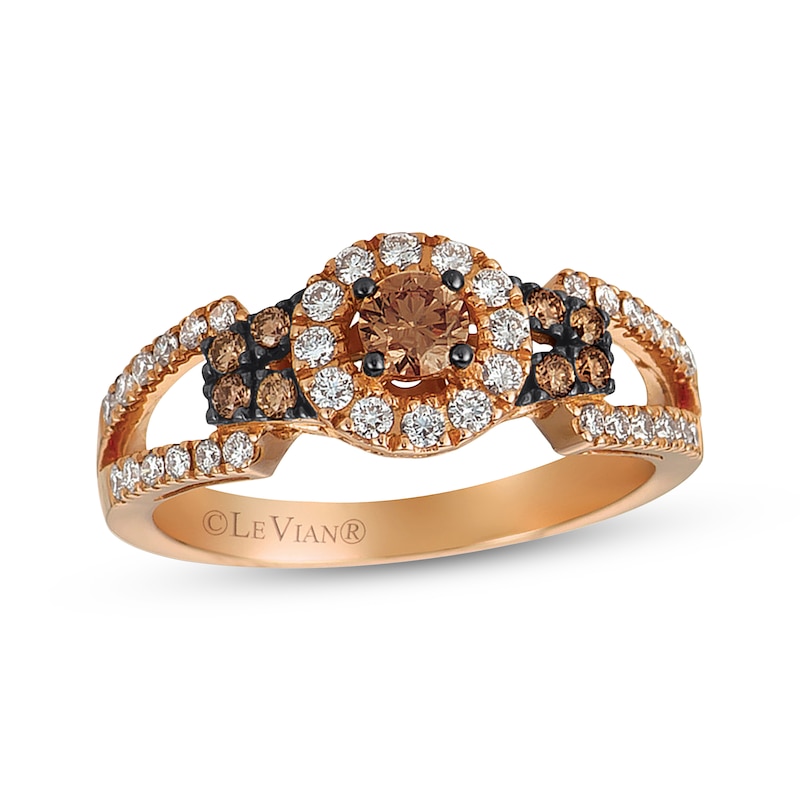 Le Vian Chocolate Diamond Ring 5/8 ct tw 14K Strawberry Gold