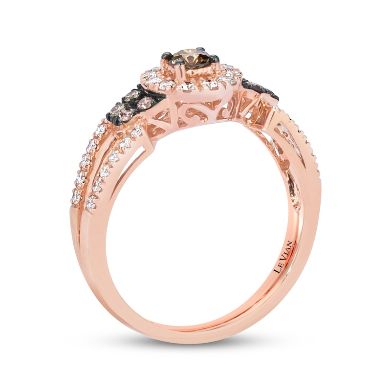 Le Vian Chocolate Diamond Ring 5/8 ct tw 14K Strawberry Gold