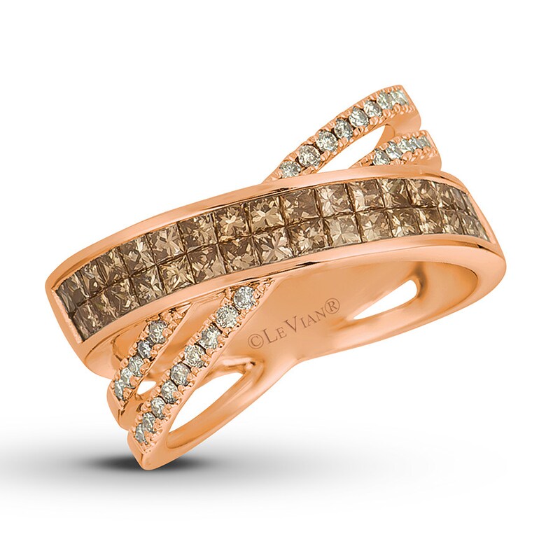 Le Vian Chocolate & Nude Diamond Ring 1-1/4 cts tw 14K Gold