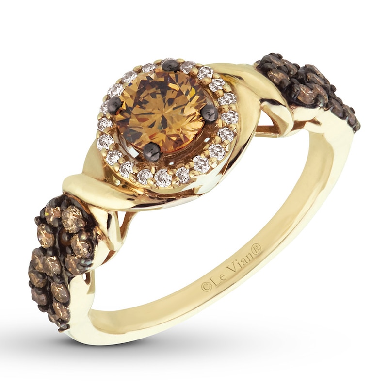 Main Image 1 of Le Vian Chocolate Diamond Ring 7/8 ct tw 14K Honey Gold