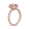 Thumbnail Image 1 of Neil Lane Radiant-Cut Morganite Engagement Ring 5/8 ct tw Diamond 14K Rose Gold