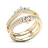 Thumbnail Image 2 of Adore Marquise, Baguette & Round-Cut Diamond Enhancer Ring 1/2 ct tw 14K Yellow Gold