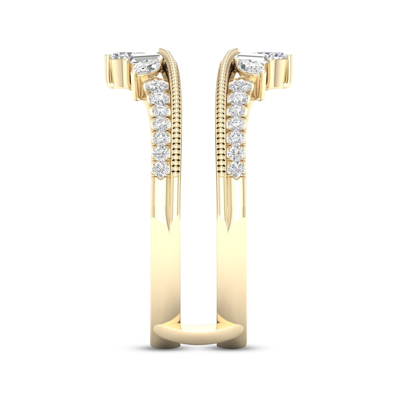 Main Image 3 of Adore Marquise, Baguette & Round-Cut Diamond Enhancer Ring 1/2 ct tw 14K Yellow Gold