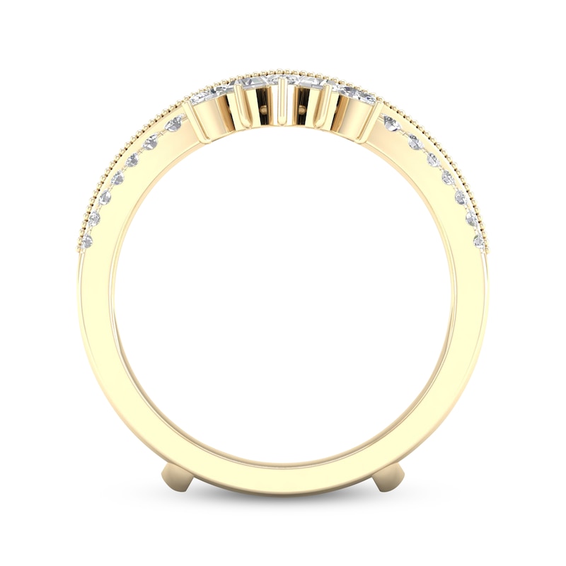 Main Image 4 of Adore Marquise, Baguette & Round-Cut Diamond Enhancer Ring 1/2 ct tw 14K Yellow Gold