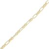 Thumbnail Image 2 of Three & One Link Figaro Necklace 4.5mm Hollow 10K Yellow Gold 18”