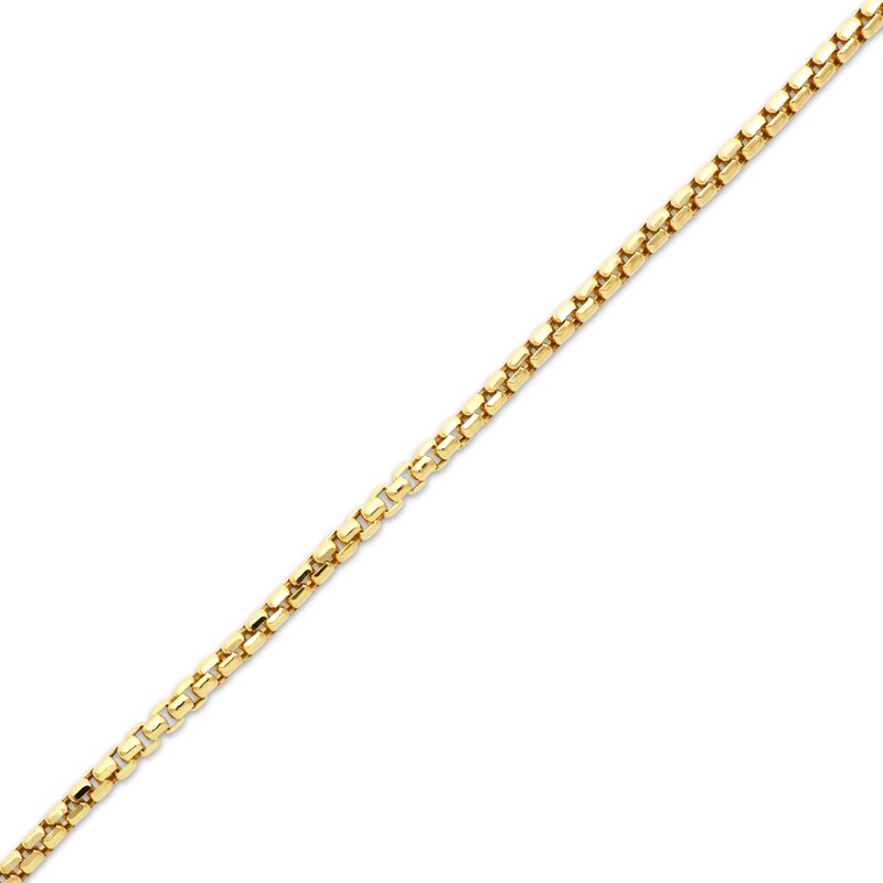 Main Image 2 of Box Chain Necklace 3.5mm Hollow 14K Yellow Gold 18"