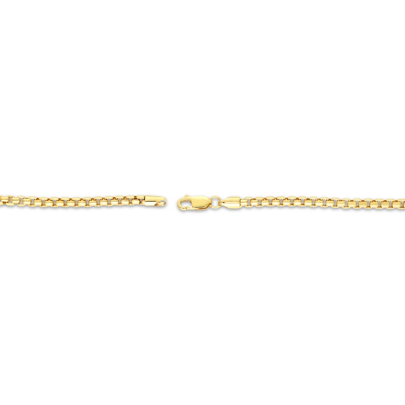 Main Image 3 of Box Chain Necklace 3.5mm Hollow 14K Yellow Gold 18"