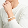 Thumbnail Image 3 of Men's Howlite Bead Bolo Bracelet Stainless Steel 10.5"