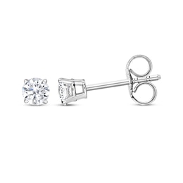Lab-Created Diamonds by KAY Round-Cut Solitaire Stud Earrings 1/3 ct tw 10K White Gold (I/SI2)
