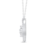 Thumbnail Image 2 of Diamond Three-Stone Swirl Necklace 1/2 ct tw 10K White Gold 18"