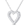 Thumbnail Image 2 of Diamond Heart Outline Necklace 1/4 ct tw 10K White Gold 18"