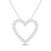 Thumbnail Image 0 of Diamond Heart Outline Necklace 1/2 ct tw 10K White Gold 18"
