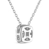 Thumbnail Image 3 of THE LEO Diamond Multi-Stone Cushion-Shape Necklace 1/3 ct tw 14K White Gold 19"