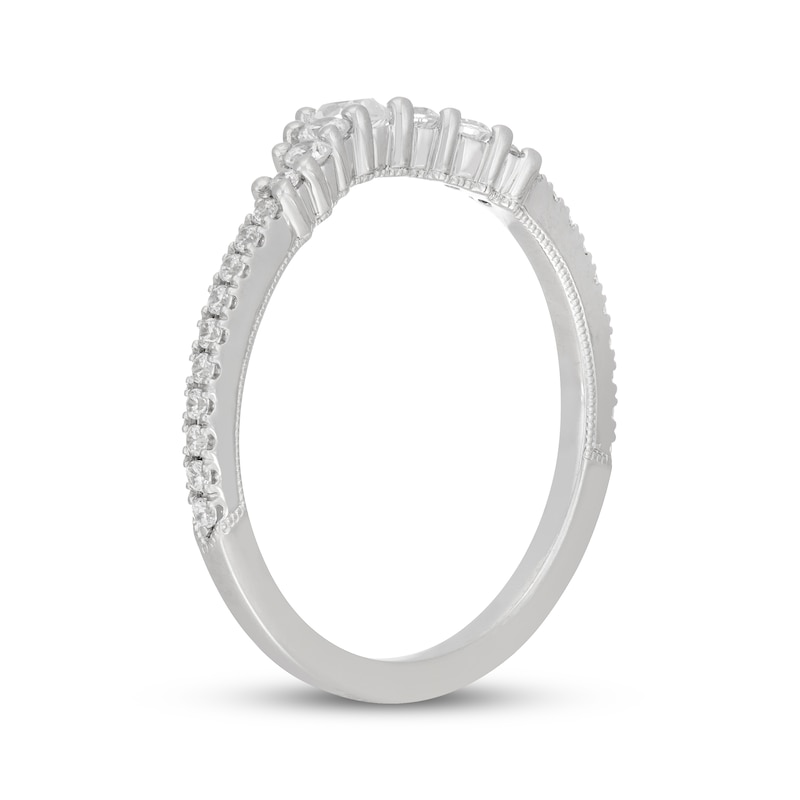 Main Image 2 of Neil Lane Pear-Shaped & Round-Cut Diamond Anniversary Ring 1/3 ct tw 14K White Gold