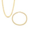 Thumbnail Image 1 of Curb Chain Necklace & Bracelet Gift Set 10K Yellow Gold