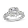 Thumbnail Image 1 of Neil Lane Artistry Princess-Cut Lab-Grown Diamond Double Halo Engagement Ring 2-1/4 ct tw 14K White Gold