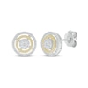 Thumbnail Image 1 of Diamond Concentric Circles Stud Earrings 1/2 ct tw 10K Two-Tone Gold