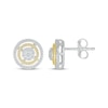 Thumbnail Image 3 of Diamond Concentric Circles Stud Earrings 1/2 ct tw 10K Two-Tone Gold