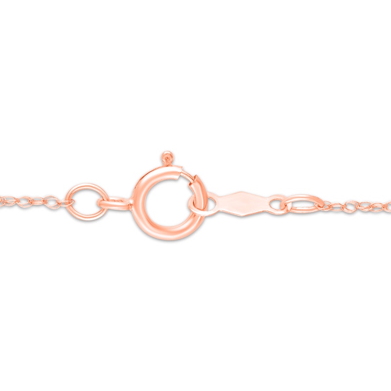 Main Image 3 of Diamond Heart Necklace 1/8 ct tw 14K Rose Gold 18"