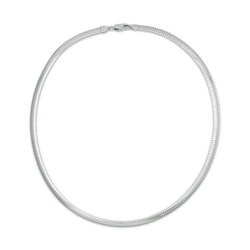 Main Image 2 of Omega Chain Necklace 6mm Solid Sterling Silver 18"