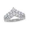 Thumbnail Image 1 of KAY Lab-Grown Diamonds Round & Emerald-Cut Chevron Ring 1-1/2 ct tw 14K White Gold