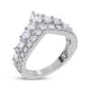 Thumbnail Image 2 of KAY Lab-Grown Diamonds Round & Emerald-Cut Chevron Ring 1-1/2 ct tw 14K White Gold