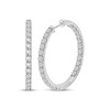 Thumbnail Image 1 of Diamond Inside-Out Hoop Earrings 3 ct tw 10K White Gold