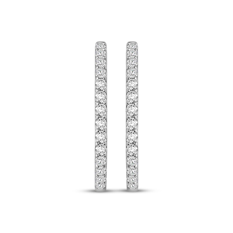 Main Image 2 of Diamond Inside-Out Hoop Earrings 3 ct tw 10K White Gold