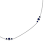 Thumbnail Image 2 of Blue Lab-Created Sapphire Station Necklace Sterling Silver 19"