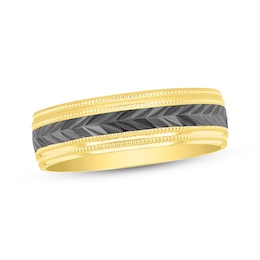 Men's Wedding Band 10K Yellow Gold 6mm