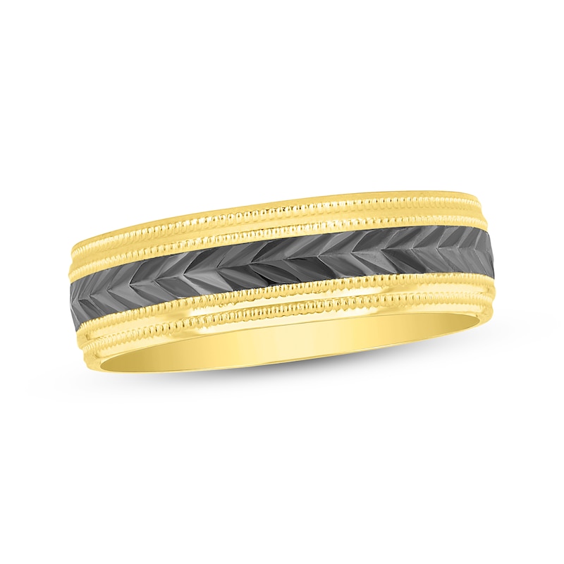 Main Image 1 of Men's Wedding Band 10K Yellow Gold 6mm