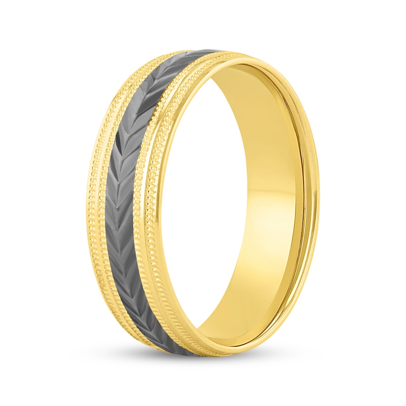 Main Image 2 of Men's Wedding Band 10K Yellow Gold 6mm