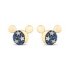 Thumbnail Image 2 of Disney Treasures Mickey Mouse Blue Sapphire & Diamond Celestial Earrings 1/20 ct tw Sterling Silver & 10K Yellow Gold